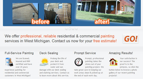 contractor website design grand rapids